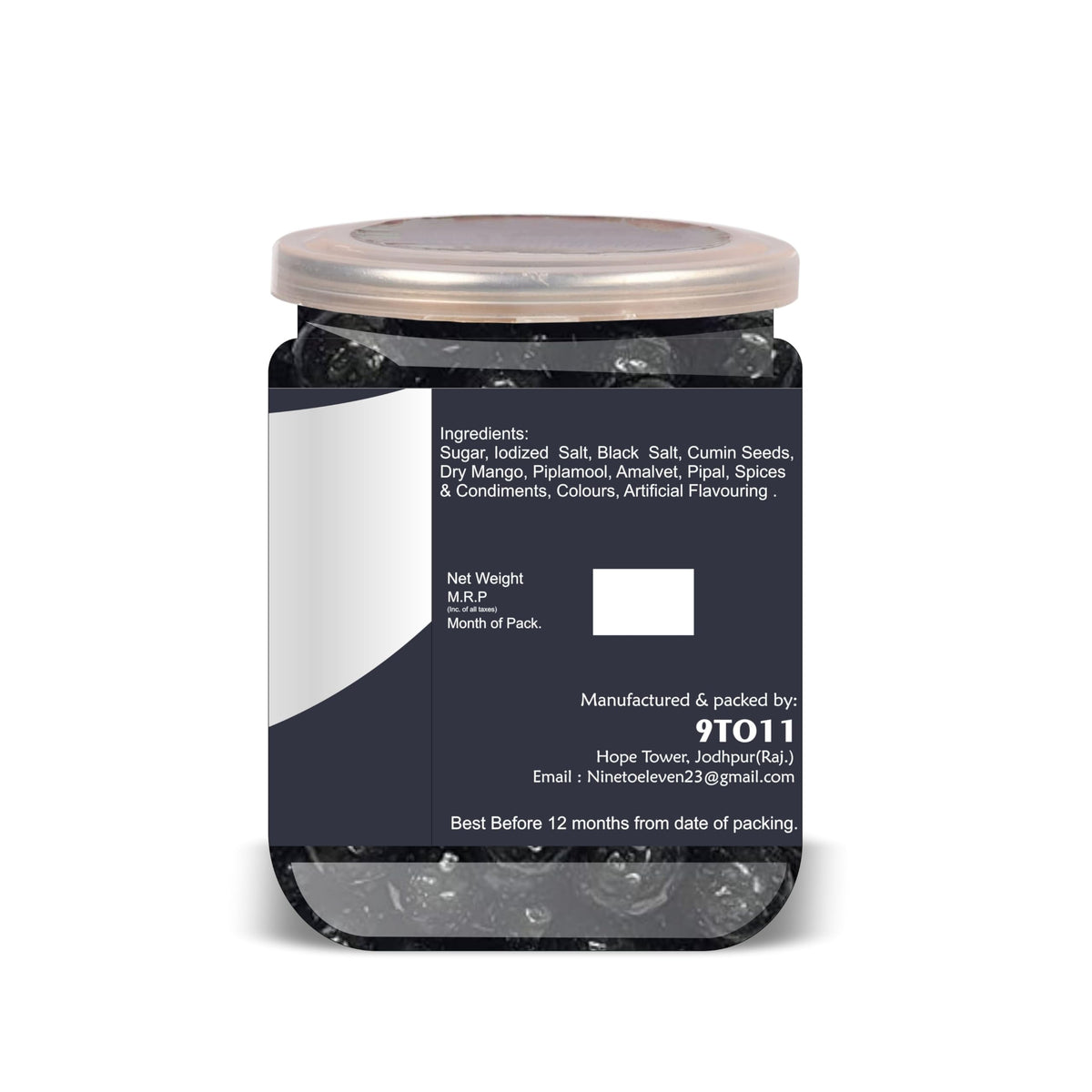 THE EDIBLE Kala Khatta 500 Gram Airtight Container