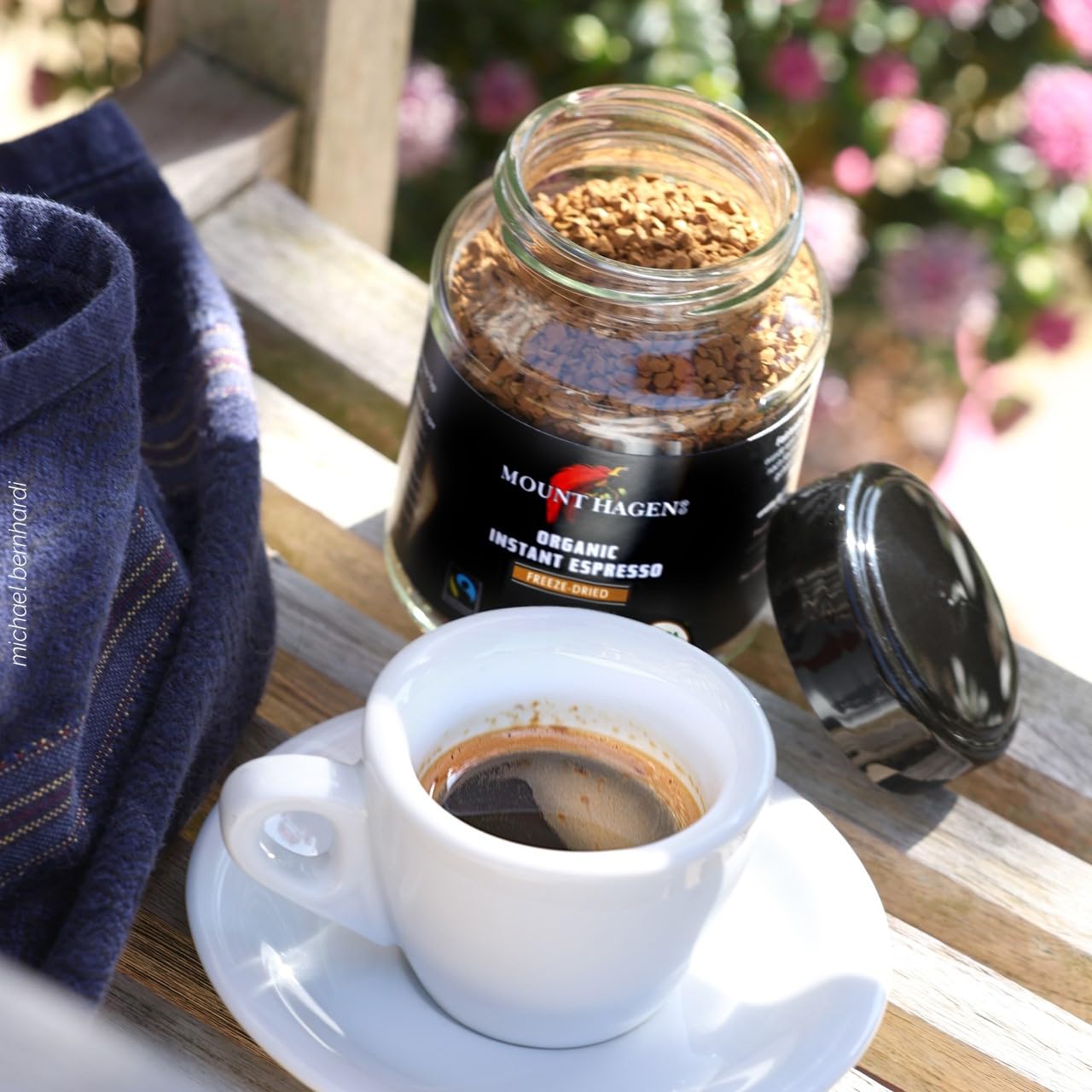 Mount Hagen Instant Espresso Coffee, Eco-friendly Organic Espresso Coffee Made From Medium Roast Arabica Beans, Freeze Dried Instant Coffee