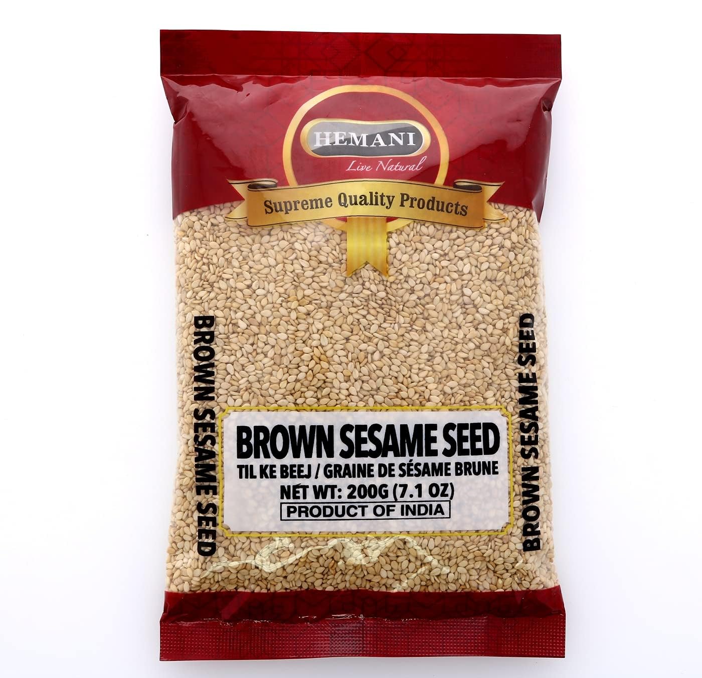 Hemani Brown Sesame Seeds 200g - Natural & Unhulled for Cooking & Baking | Rich Flavor | Halal Certified | Since 1949