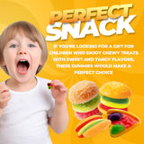eFrutti Gummy Candy Variety Pack - Sweet & Sour Gummies with Burgers, Mini Burgers, Pizza and Hot Dog Tangy Fruity Gummies Bulk Candy for Home, Office