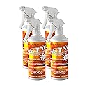 Neutron Industries NI-712 Fresh Orange Odor Eliminator Spray (4 bottles) - Powerful, Long-Lasting Odor Neutralizer - Instant Air Freshener for Home