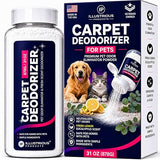 Carpet Deodorizer for Pets - Pet Odor Eliminator Powder for Strong Dog & Cat Urine Odors - Baking Soda Carpet Freshener for Carpets & Rugs - Lemon
