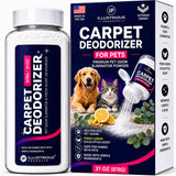 Carpet Deodorizer for Pets - Pet Odor Eliminator Powder for Strong Dog & Cat Urine Odors - Baking Soda Carpet Freshener for Carpets & Rugs - Lemon