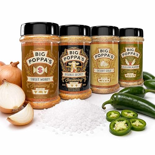 Big Poppa’s Must Have BBQ Seasoning Bundle - Award-Winning, Versatile BBQ Rub Seasoning Set for Chicken, Fish, Burgers and Tacos - Balanced