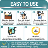 Ceramic Coating Spray for Stainless Steel Appliances - 16 oz Home Ceramic Coating with Microfiber Towel, Hydrophobic Protector Repels Water Spots