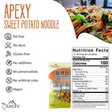 APEXY Sweet Potato Glass Noodles, Japchae Noodles, Korean Vermicelli Pasta, Fat-free and Gluten-free, 100% Sweet Potato Starch, No Additive, No Alum