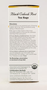 Celebration Herbals Black Cohosh Tea Organic, 24 Bag (Pack of 2)