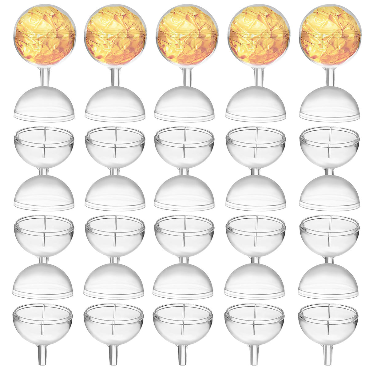 Alipis Candy Bouquet Holder Set 80 Pieces Easy to Assemble Acrylic Material for Chocolates Candy Bouquets