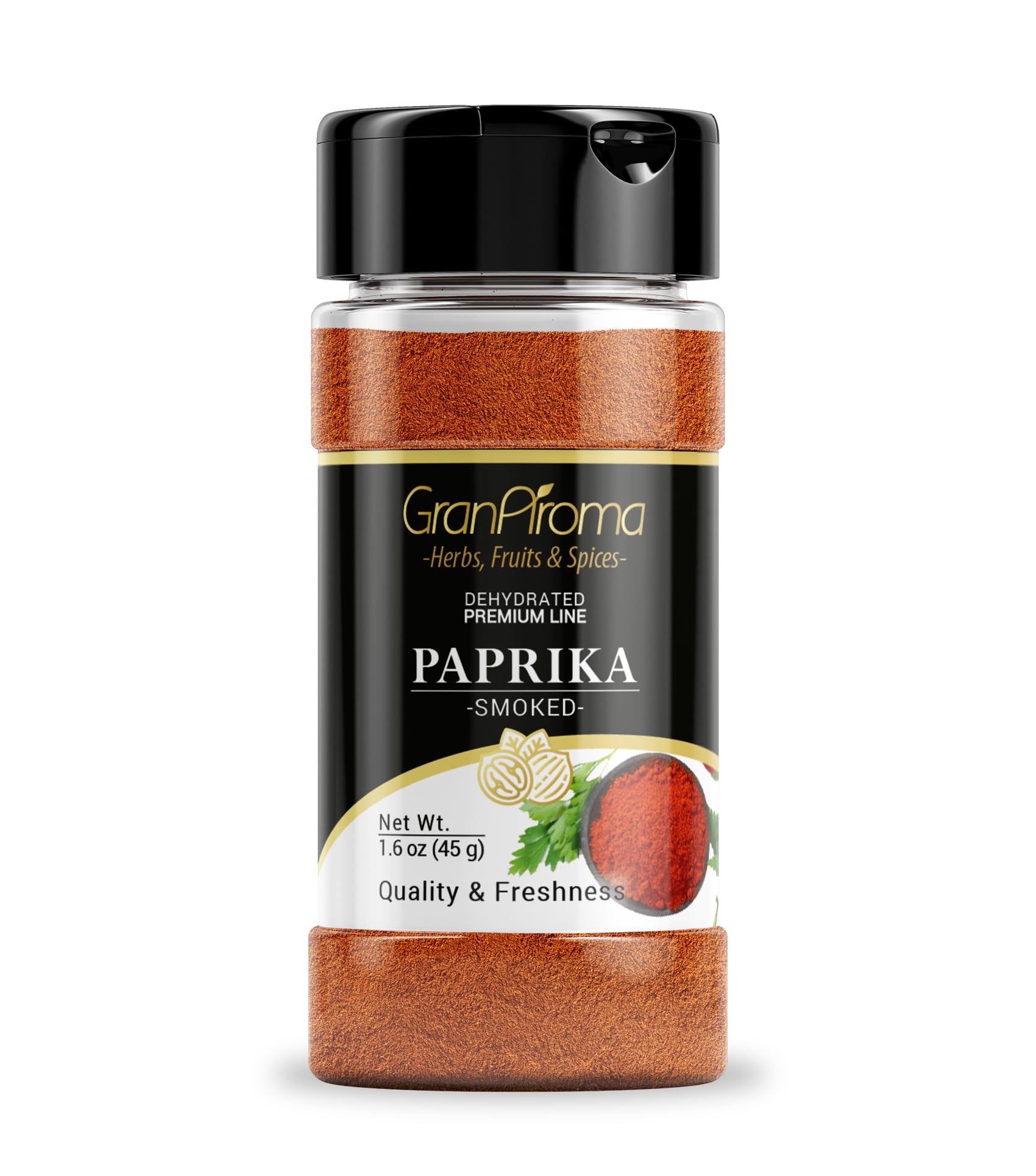 GranAroma Smoked Paprika Fine Ground, Strong & Smoky Taste (1.6 Ounce)