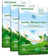 ADUSTMAN Laundry Detergent Sheets (Strips),Breeze Hypoallergenic Eco-friendly Low Suds Liquidless Earth Friendly No Plastic Jugs (186 Count (pack