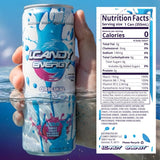 I.CANDY ZERO Energy Drink Caffeine Free, Sugar Free Energy Drinks 12 Pack 12 oz Cans, Zero Sugar Zero Calorie, 250mg Cognizin Citicoline, No Caffeine