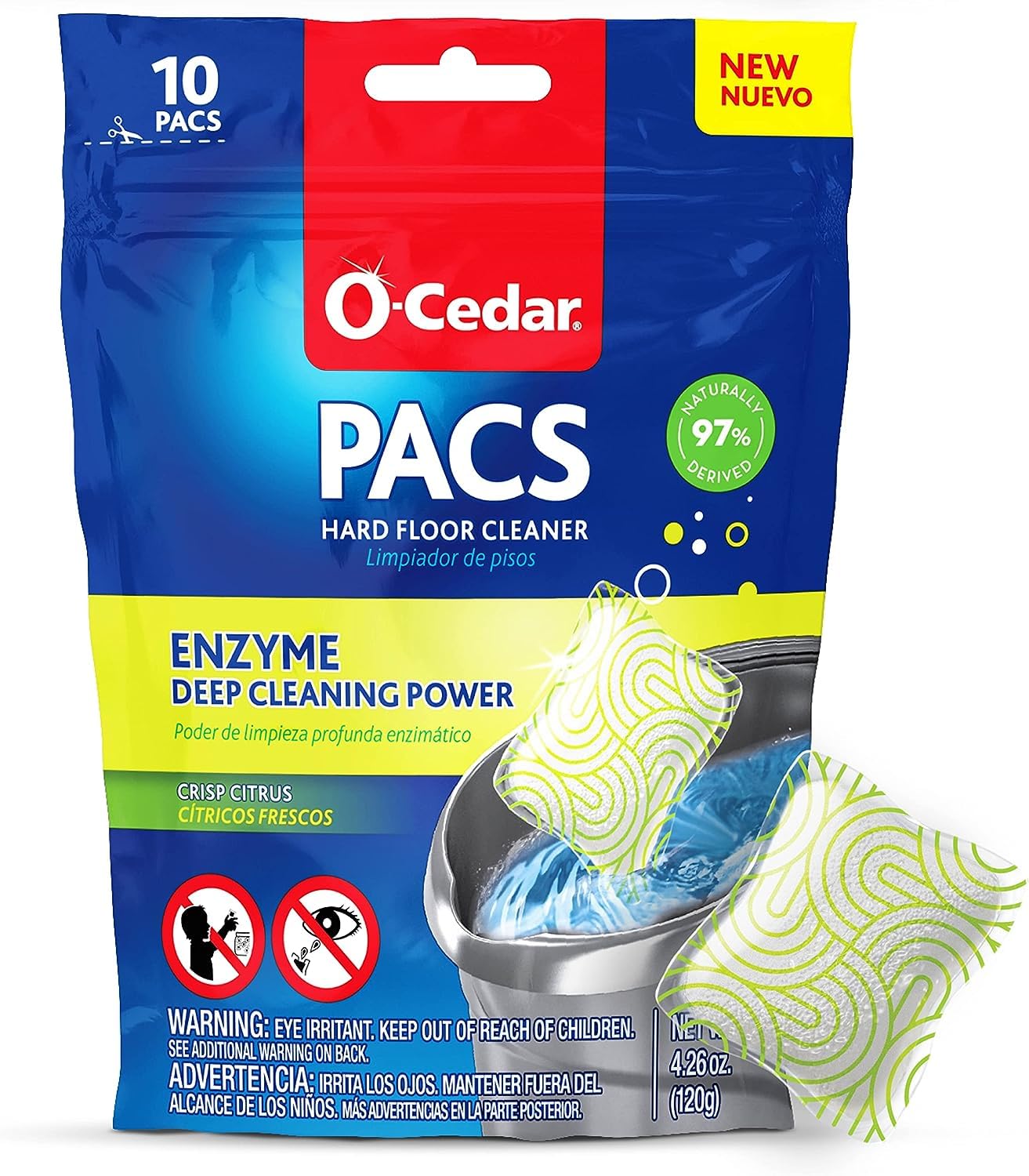 O-Cedar 2 Rinseclean Refills + 1 Citrus and 1 Lavender Pacs (Variety Pack)