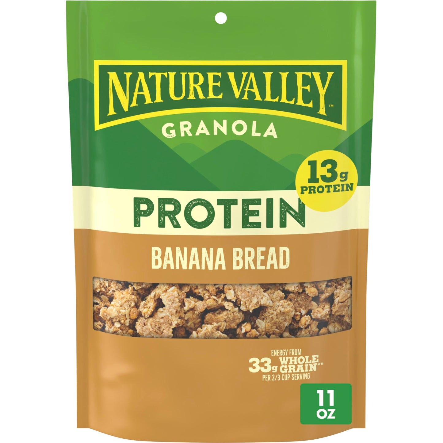 Nature Valley Protein Granola, Banana Bread Flavor, Resealable Snack Pouch, 11 oz
