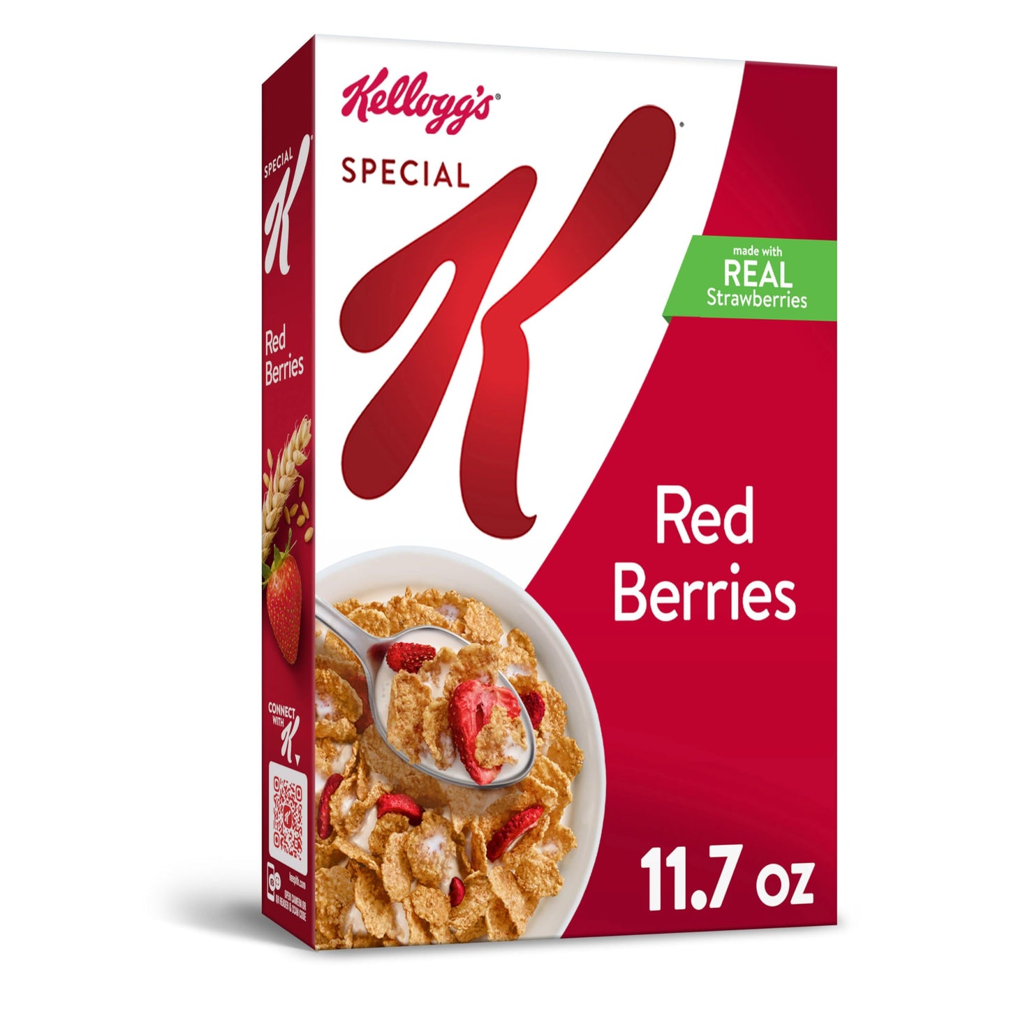 Kellogg's Special K Breakfast Cereal, Family Breakfast, Fiber Cereal, Red Berries, 11.7oz Box (1 Box)