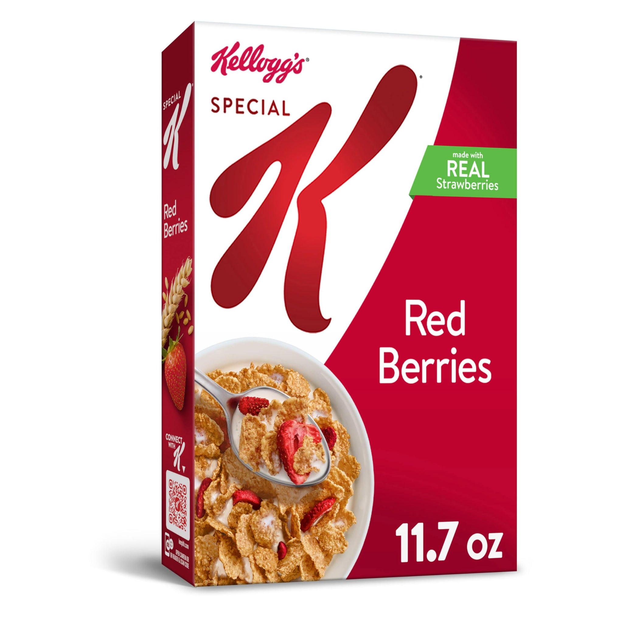 Kellogg's Special K Breakfast Cereal, Family Breakfast, Fiber Cereal, Red Berries, 11.7oz Box (1 Box)
