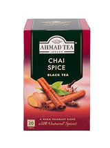 Ahmad Tea Black Tea, Chai Spice Teabags, 20 ct (Pack of 1) - Caffeinated & Sugar-Free