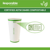 Responsible Products Certified Compostable 20 oz Paper Cups, Cold ? Hot Coffee Cups, Disposable Paper Cups, Extra Strength Disposable Cups, Made