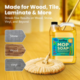 Auralina Mop Soap Luxury Highly Scented Brazilian Waves Concentrated Formula - Best Smelling Floor Cleaner for Mopping Hardwood, Tile, Wood & Laminate