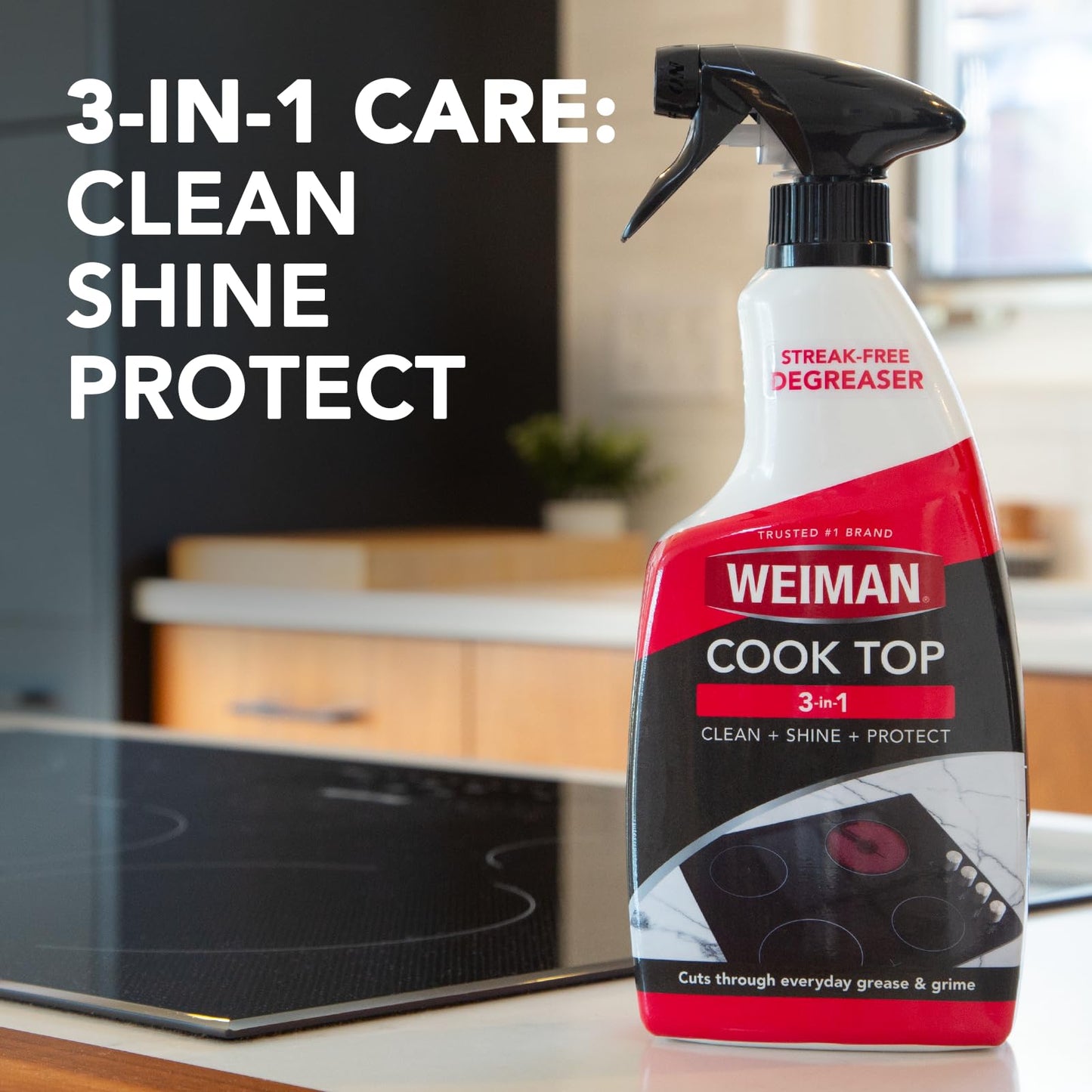 Weiman Stovetop Cleaner & Stainless Steel Cleaner - 22 Ounce - Daily Appliance Kitchen Cleaning Kit