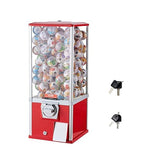 VEVOR Gumball Machine for Kids, 25" Height Home Vending Machine, PS Bouncy Balls Dispenser, Hold 230 Capsule Toys, Rectangle Bubble Gum Machine