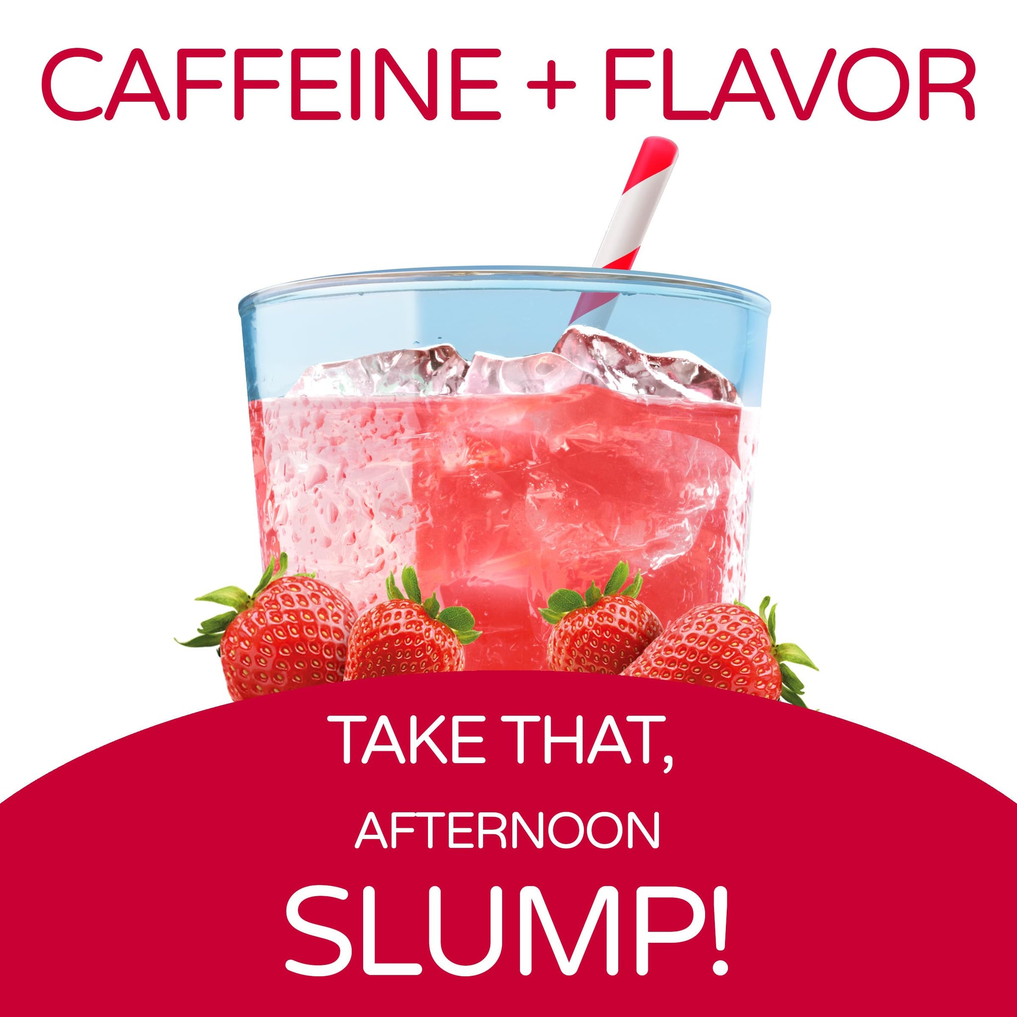 Crystal Light Sugar-Free Wild Strawberry Drink Mix with Caffeine (10 On-the-Go Packets)