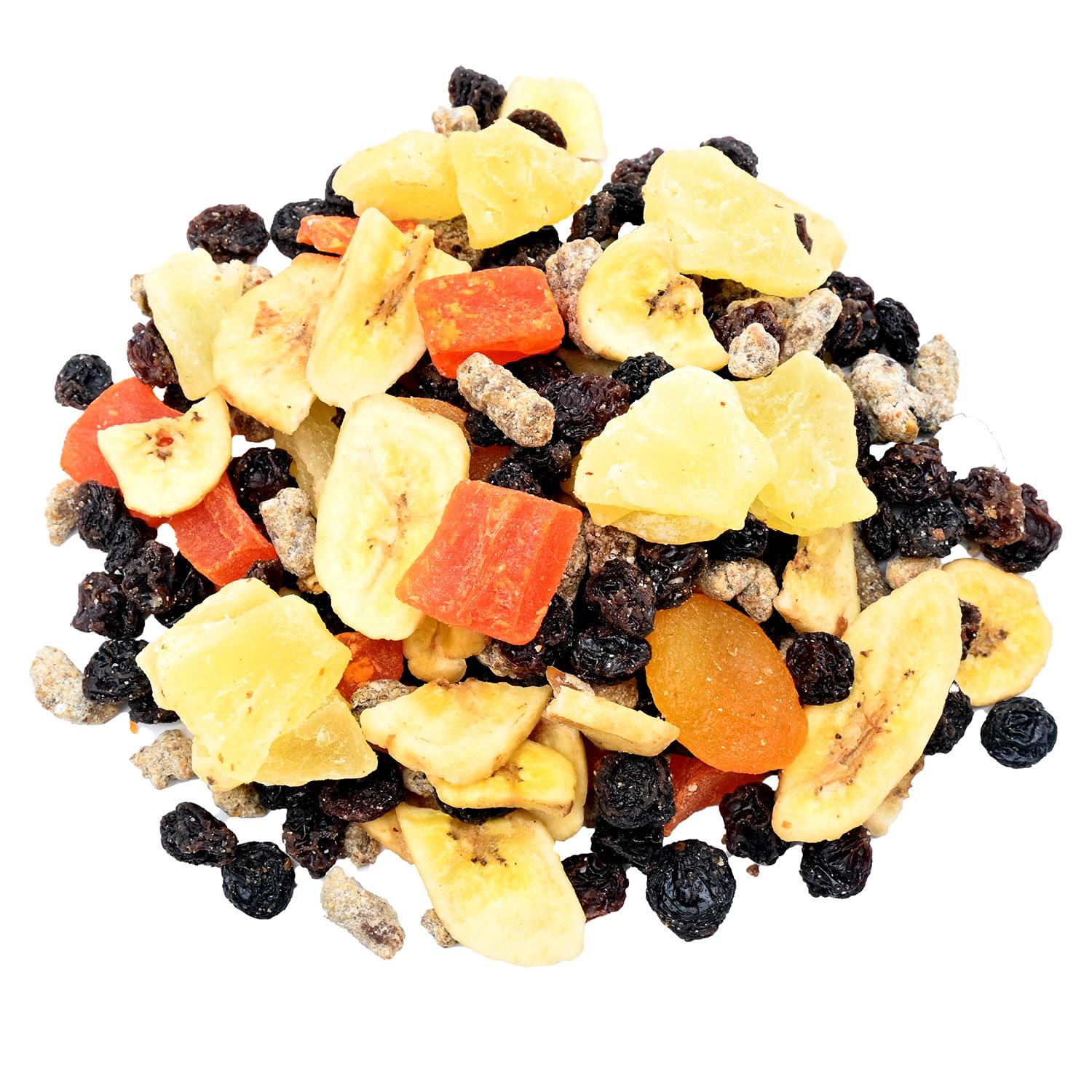 Grab Our Nuts Orchard Bliss Trail Mix 40 Ounce Jar: Raisins, Chopped Dates, Dried Pineapple, Dried Papaya, Sweetened Banana Chips, Dried Apricots
