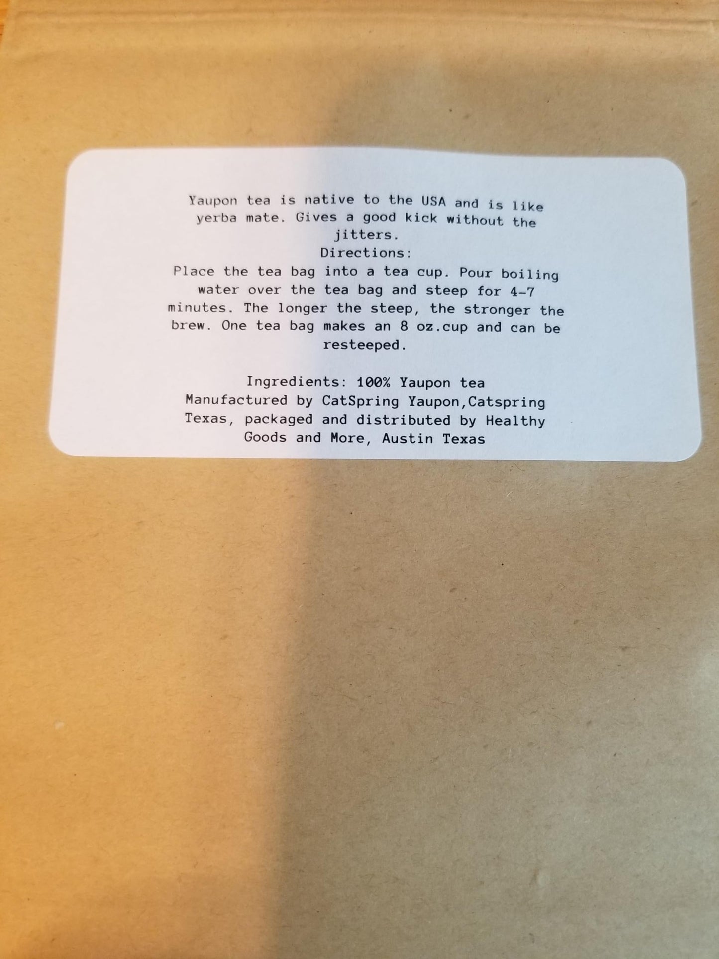 Medium Roast Regenerative Organic Yaupon Tea (Pack of 2-48 total tea bags)