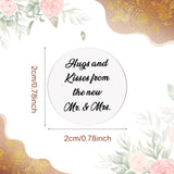 Laumoi 1000 Pcs Hugs and Kisses from The New Mr and Mrs Wedding Stickers, Chocolate Drops Labels Candy Stickers 0.75 Inch for Weddings Engagement