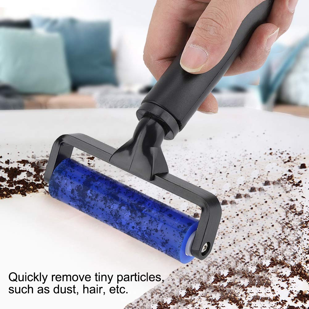 Dust Removal Silicone Roller Anti-static Roller Brush Four Sizes Manual Cleaner Tool for Dust Pet Hair Clothes Carpet Furniture(4in)