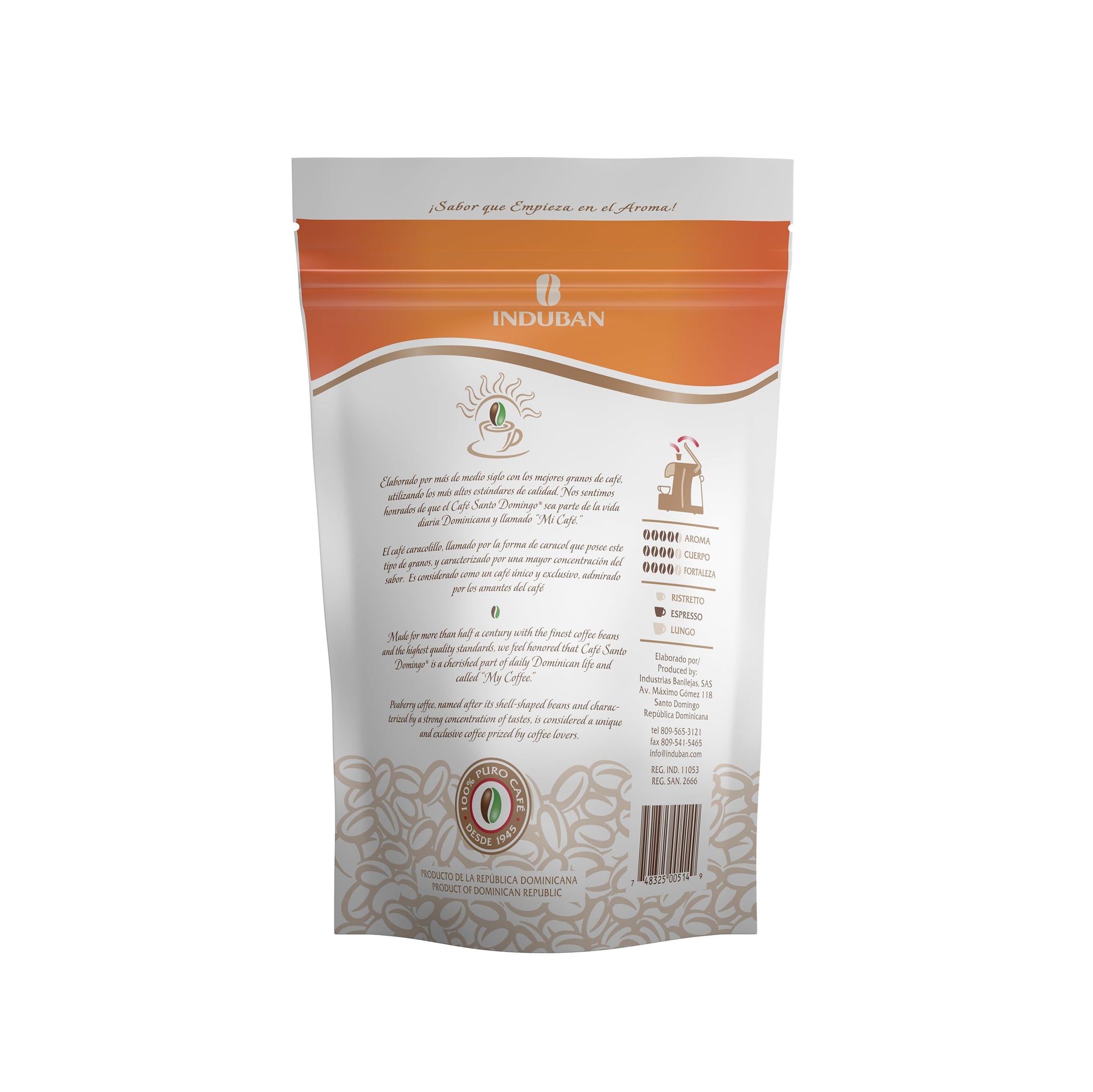 Café Santo Domingo Peaberry Capsules - Compatible with Nespresso Original Brewers - Product from the Dominican Republic (50 Count)