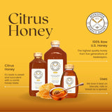 Beekeeper Direct Raw Unfiltered Honey - Real Raw Citrus Honey - All Natural Non-GMO Pure Gourmet Honey - Local California Orange, Grapefruit
