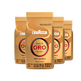 Lavazza Qualità Oro Whole Bean Coffee, Medium Roast, 100% Arabica, 2.2 lb Bag (Pack of 4)