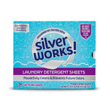 SilverWorks! Premium Dissolvable Laundry Detergent Sheets, Silver Ion Odor Elimination Technology, Powerfully Clean & Prevent Odors, Dissolves Fully