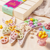 Easter Snack Board Gift Tray - Chocolate & Sweet Treat Assortment in Reusable Wooden Box - Spring Dessert Grazing Gift for Families, Brunch & Hosting