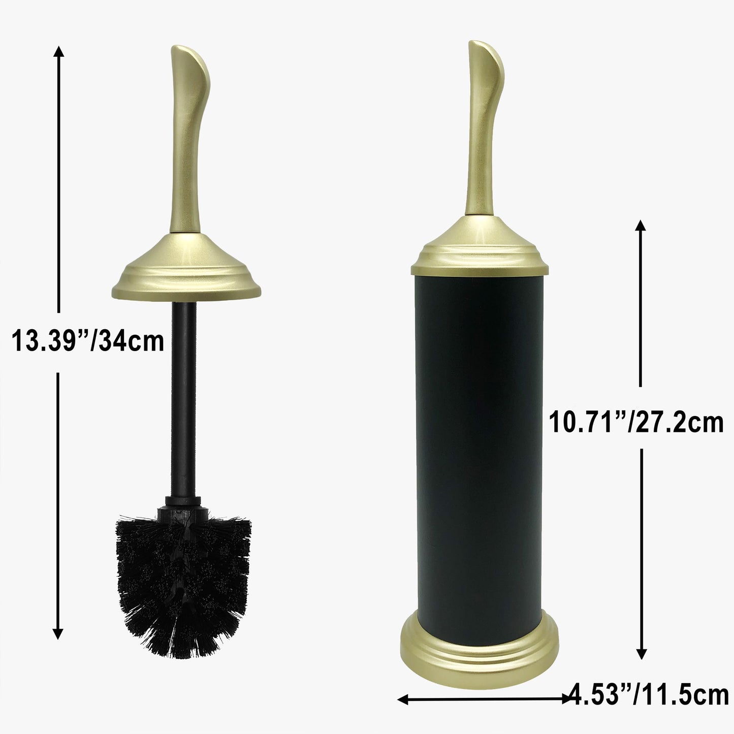 Vince Camuto Toilet Bowl Brush with Holder, Durable Bathroom Cleaning Tool, Modern Design for Easy Toilet Maintenance, Bathroom Cleaner Brush