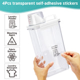 Bikkii Laundry Detergent Dispenser-2 Pack, 78 oz Detergent Dispenser with 4 Removable Labels, Laundry Soap Dispenser for Laundry Room Organization
