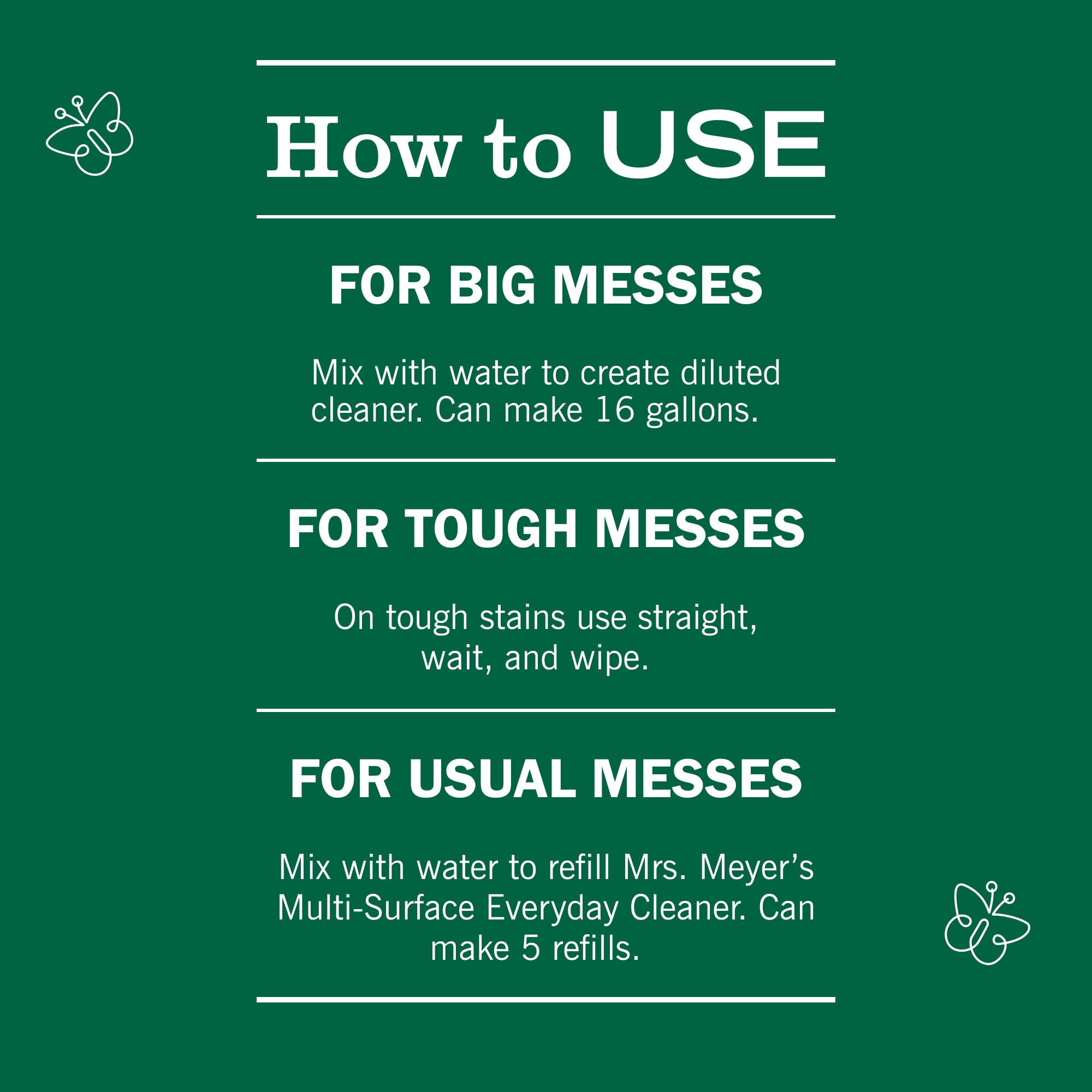 Mrs. MEYER'S CLEAN DAY Multi-Surface Everyday Concentrate, Rain Water Scent, 32 Fl Oz Bottle