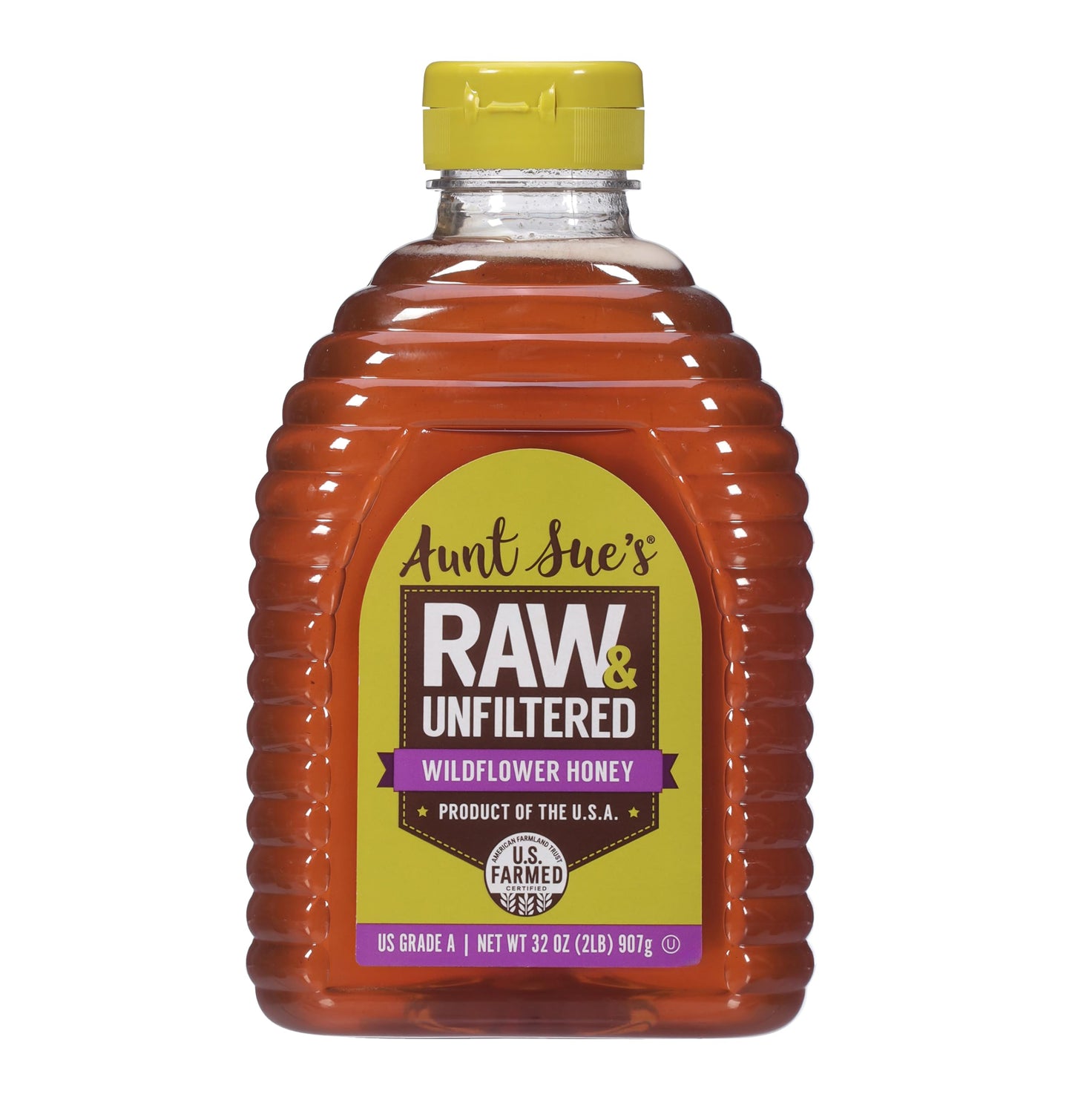 Aunt Sue’s Raw & Unfiltered Wildflower Honey, Product of USA, Pure Honey, 32 Ounce (Pack of 1)