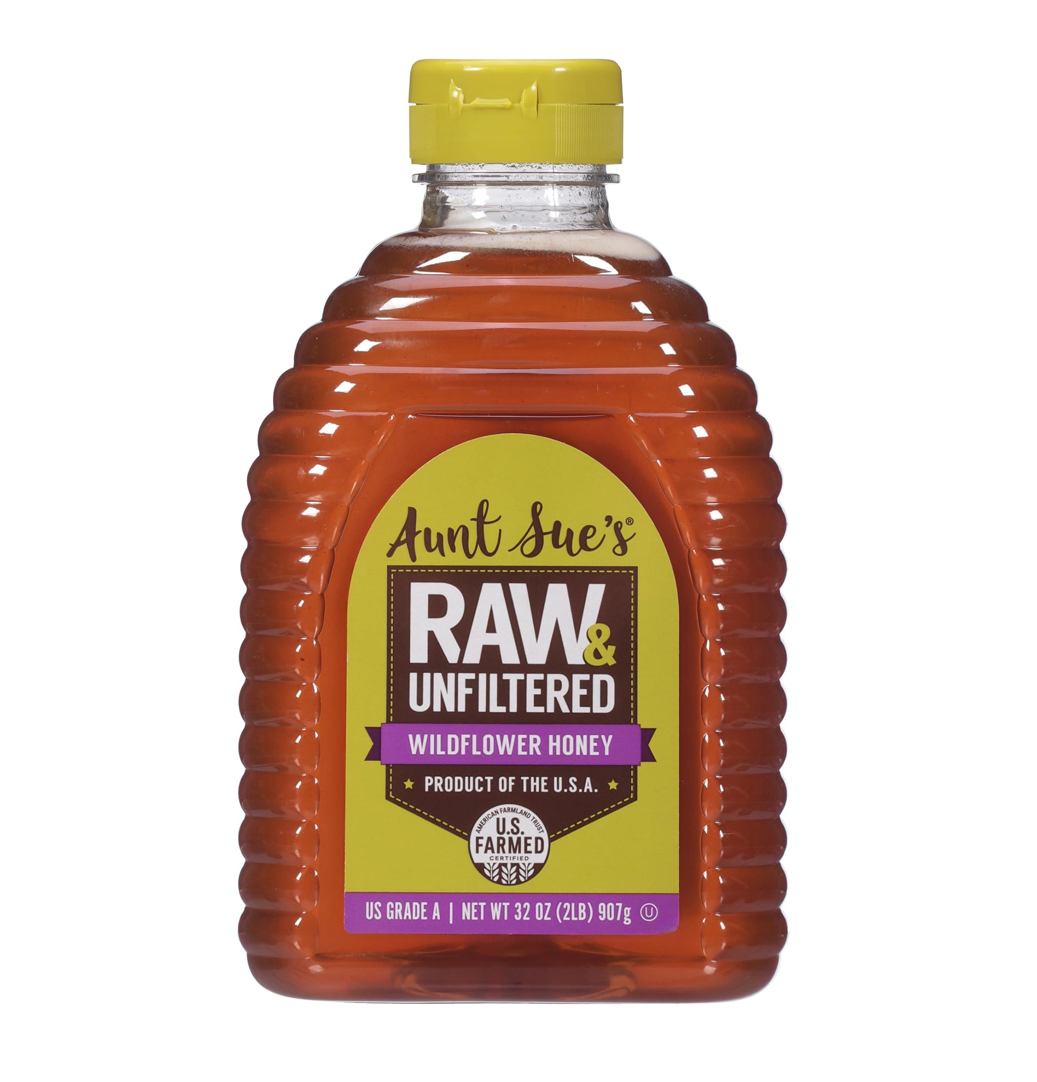 Aunt Sue’s Raw & Unfiltered Wildflower Honey, Product of USA, Pure Honey, 32 Ounce (Pack of 1)
