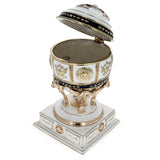 BestPysanky Red Cross on White Enamel Royal Inspired Imperial Easter Egg