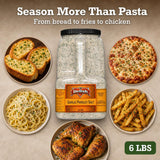 Garlic Parsley Salt by It's Delish - 6 LBS Bulk Restaurant Gallon Jug with Handle | Premium Salt, Garlic & Parsley Blend for Garlic Bread, Steak