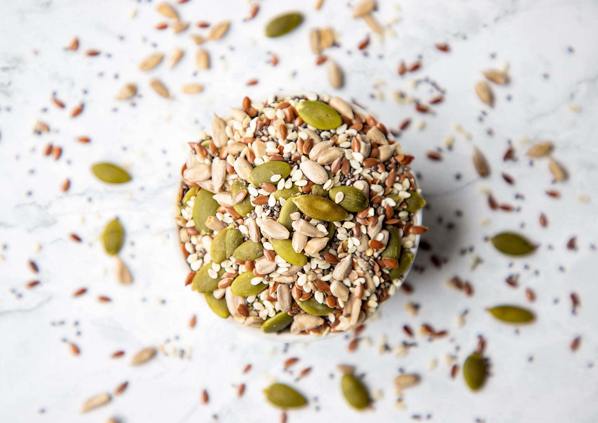 Food to Live Organic Super 5 Seeds Mix, 12 Ounces - A Non-GMO Blend of Flax Seeds, Sesame Seeds, Sunflower Kernels, Pumpkin Kernels, and Chia Seeds