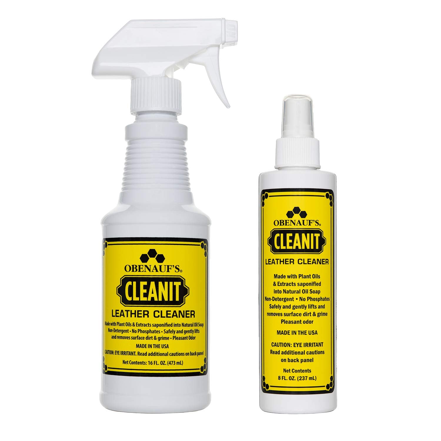 Obenauf's Cleanit Leather Cleaner - Natural Plant Oil Leather Cleaner for Boots, Furniture and Car Interior - Safe and Gentle Non-Detergent Oil Liquid
