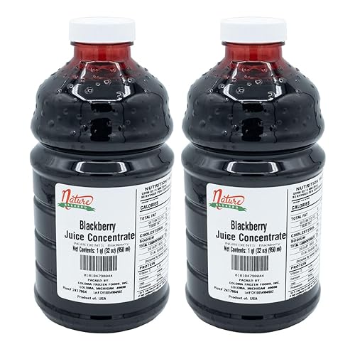 Nature Blessed 100% Blackberry Juice Concentrate - 2 Quarts (2/32 fl oz bottles), Applications: Excellent for Home Wine Making, Home Brewing