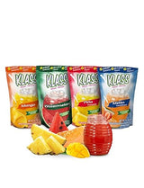 Klass Aguas Frescas Drink Mix Tropical Variety Pack - Watermelon, Cantaloupe, Mango & Pineapple - Powder Drink Mix, Water Drink Mix with Natural