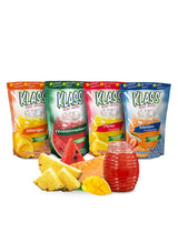 Klass Aguas Frescas Drink Mix Tropical Variety Pack - Watermelon, Cantaloupe, Mango & Pineapple - Powder Drink Mix, Water Drink Mix with Natural