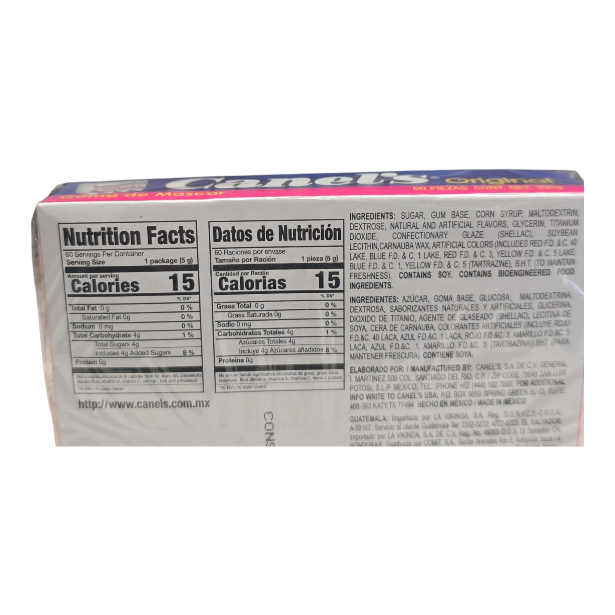 ZUNKOM Canels Gum Box Original (60count Per Pack, 3 Packs) Total 180 Units Pack of 6