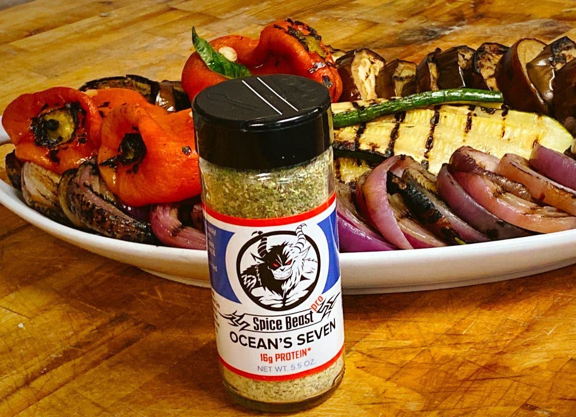 Spice Beast Ocean's Seven Protein Enhanced Seasoning Mix - Lemon Garlic - Low Sodium - No MSG