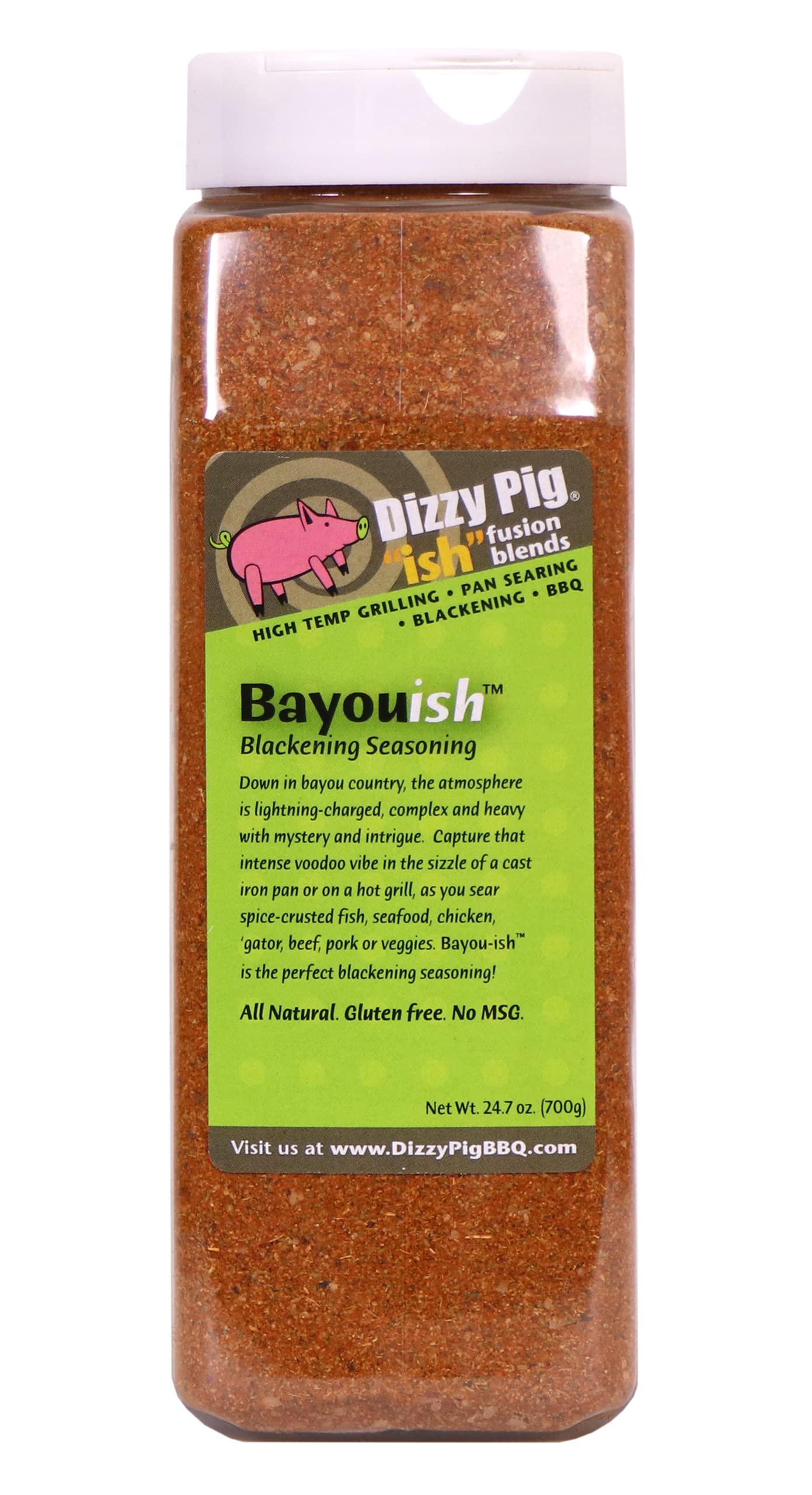 Dizzy Pig ish Fusion Bayou-ish Blackening Seasoning (Quart Shaker) - Hand Made in the USA - Seasons Around 120lbs of Food - MSG Free, Gluten Free