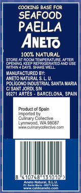 Aneto Seafood Paella Cooking Base Broth, 33.83 Fluid Ounce